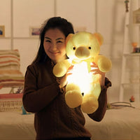 Peluche ours oreiller lumineux jaune doux lumineux nuit La compagnie de la peluche