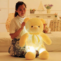 Peluche ours oreiller lumineux jaune doux lumineux nuit La compagnie de la peluche