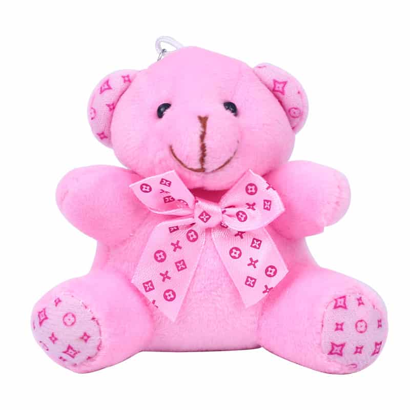 Peluche ours porte-clés rose doux accessoire mignon La compagnie de la peluche