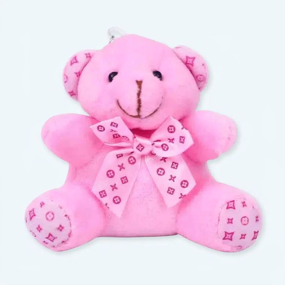 Peluche ours porte-clés rose doux accessoire mignon La compagnie de la peluche