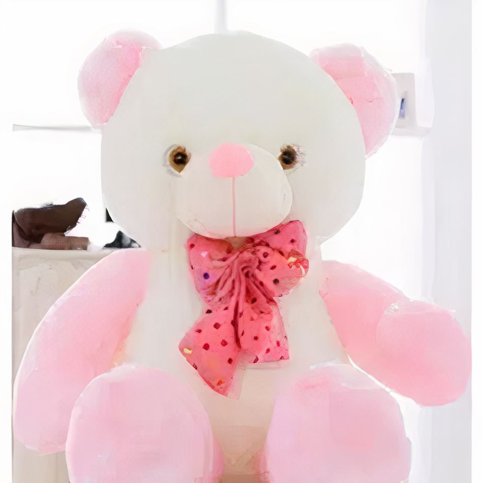 Peluche ours rose kawaii doux enfant cadeau fantaisie La compagnie de la peluche