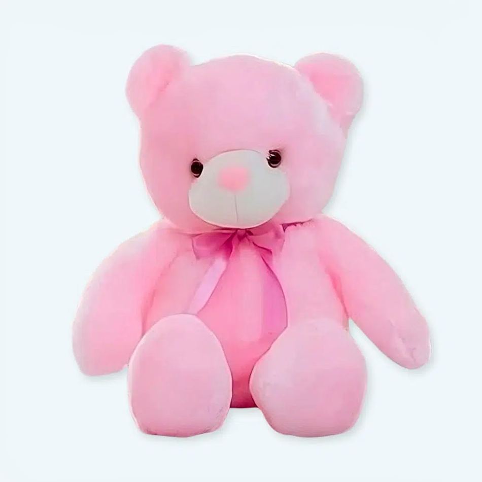 Peluche ours rose lumineux LED douce nuit apaisante La compagnie de la peluche