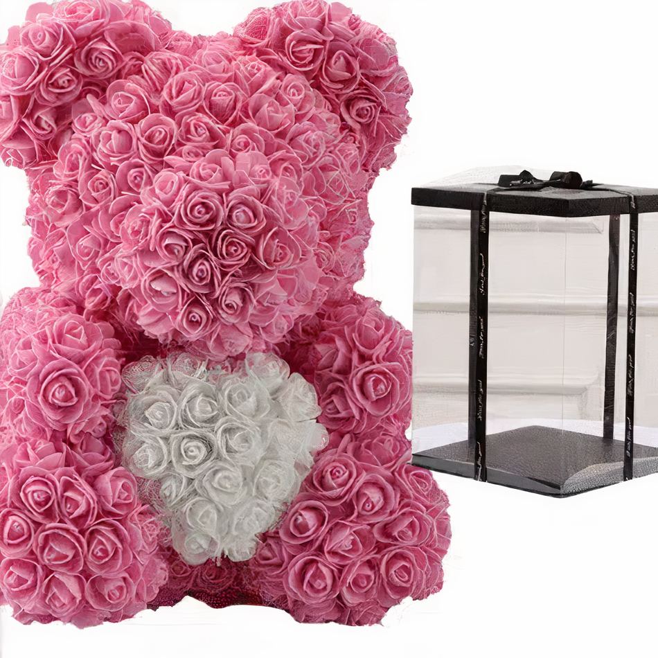 Peluche ours roses doux collection collector câlin La compagnie de la peluche
