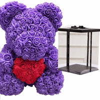 Peluche ours roses violettes douce collection unique La compagnie de la peluche