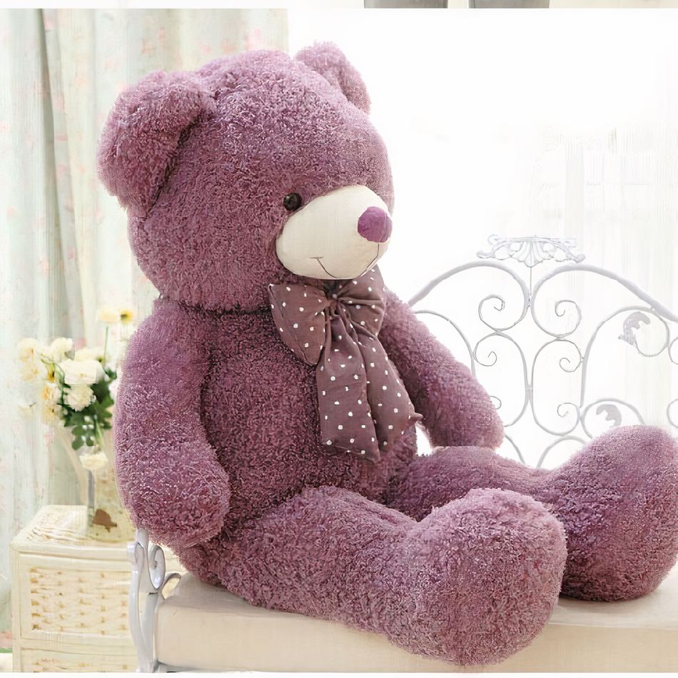 Peluche ours violet géant doux câlin chambre enfant La compagnie de la peluche