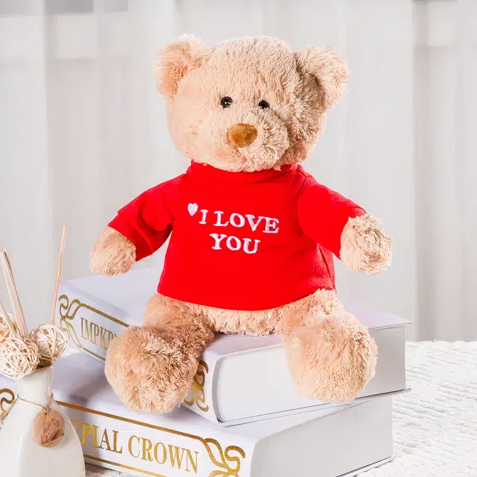 Peluche ourson doux message amour cadeau romantique La compagnie de la peluche