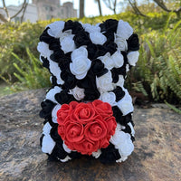 Peluche ourson en rose bicolore Saint-Valentin