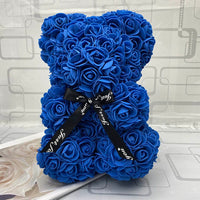 Peluche ourson en rose Saint-Valentin Bleu / Sans boîte