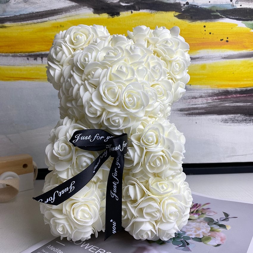Peluche ourson en rose Saint-Valentin Crème / Sans boîte
