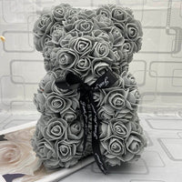 Peluche ourson en rose Saint-Valentin Gris / Sans boîte
