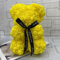 Peluche ourson en rose Saint-Valentin Jaune / Sans boîte