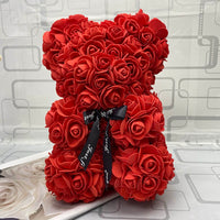 Peluche ourson en rose Saint-Valentin Rouge / Sans boîte