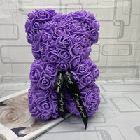 Peluche ourson en rose Saint-Valentin Violet / Sans boîte