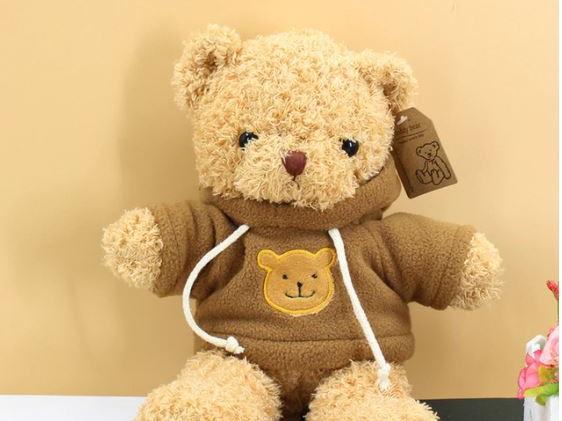 Peluche ourson marron doux cocooning hiver chaleureux La compagnie de la peluche