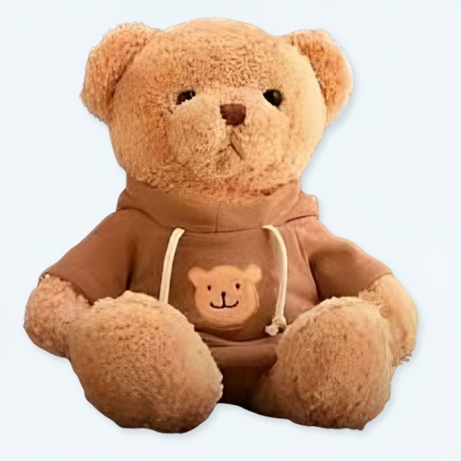 Peluche ourson marron doux cocooning hiver chaleureux La compagnie de la peluche