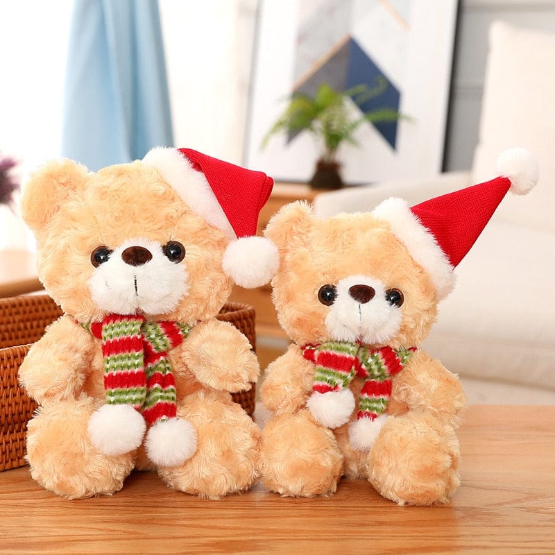 Peluche ourson noël avec un bonnet rouge