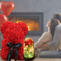 Peluche ourson rose amour romantique cadeau éternel La compagnie de la peluche