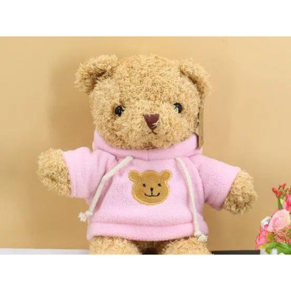 Peluche ourson rose doux enfant câlin hiver chaleureux La compagnie de la peluche