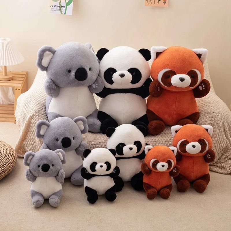 Peluche panda assise et joyeuse