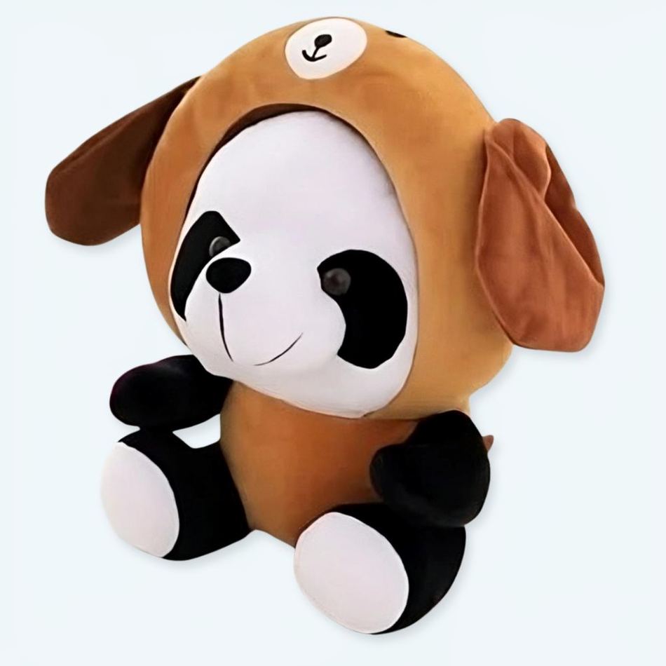 Peluche panda chien déguisement câlin doux enfant 20cm La compagnie de la peluche