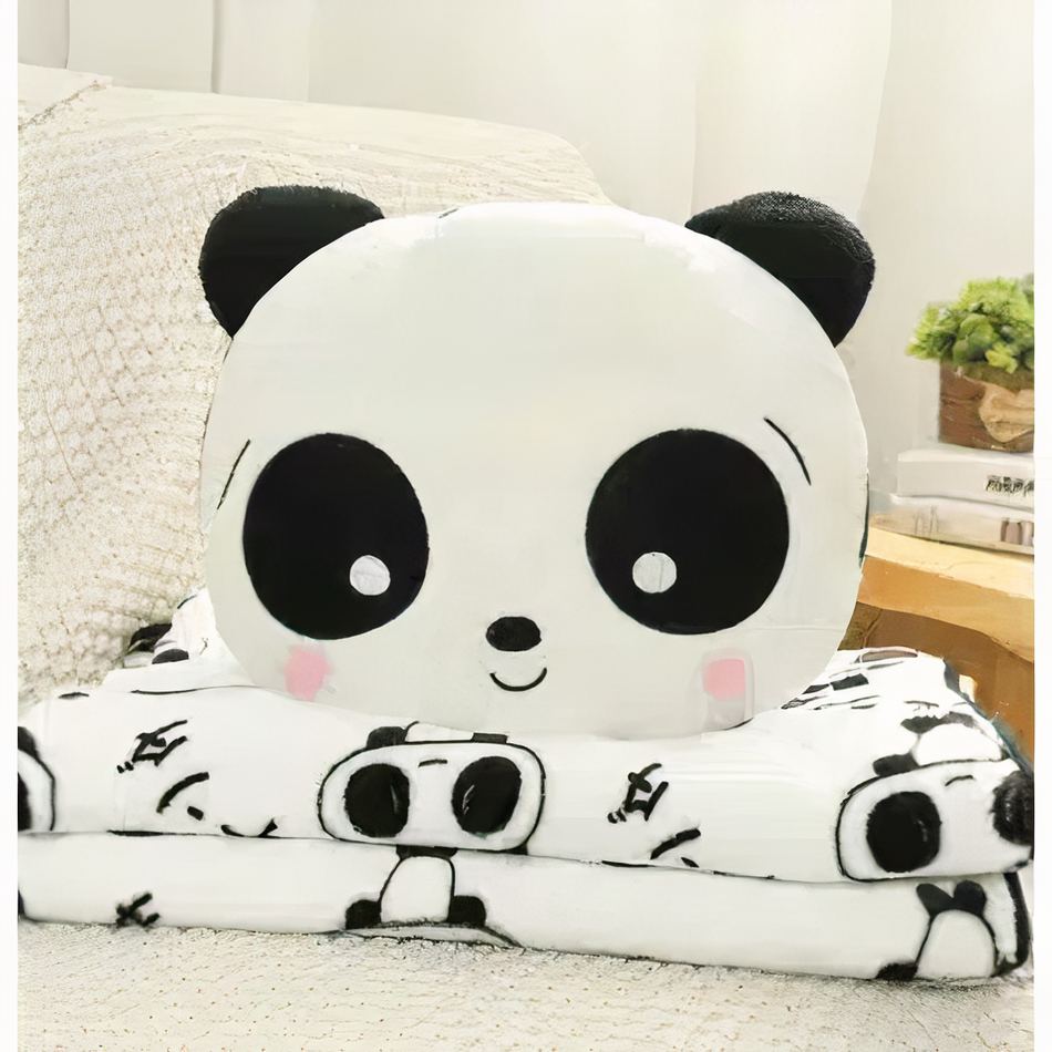 Peluche panda doux câlin avec couverture chaleureuse La compagnie de la peluche