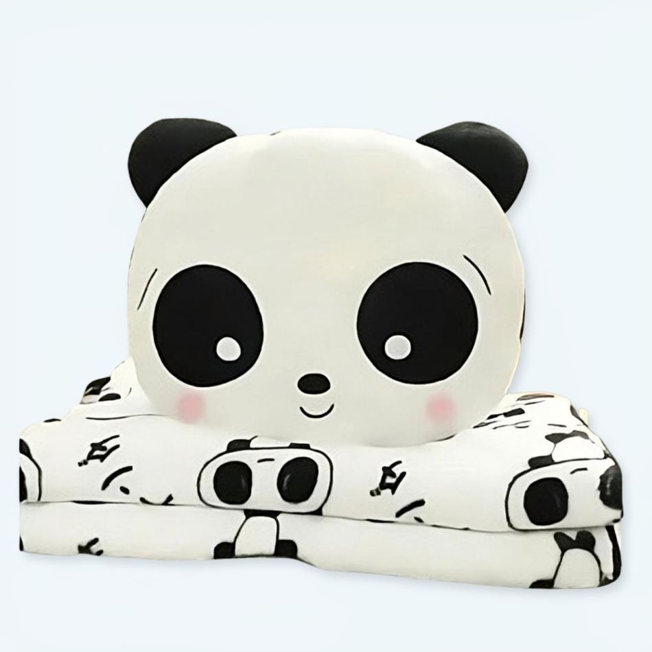 Peluche panda doux câlin avec couverture chaleureuse La compagnie de la peluche