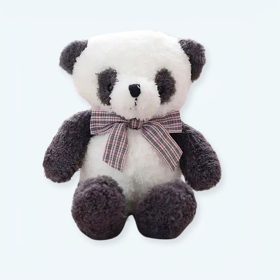 Peluche panda doux câlin noir et blanc univers enfant 35cm La compagnie de la peluche