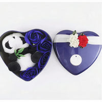 Peluche panda doux coffret amoureux Saint Valentin La compagnie de la peluche