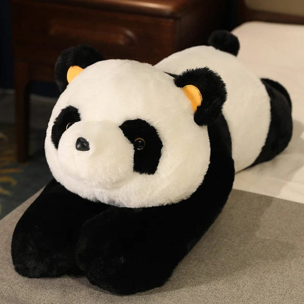 Peluche panda géant allongé 65cm