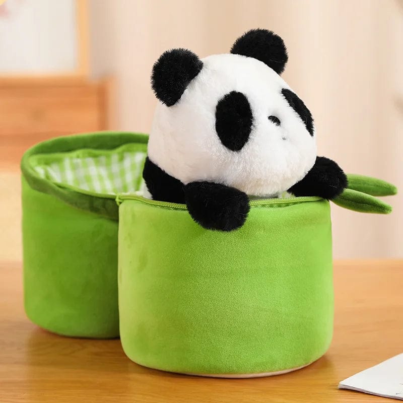 Peluche panda mignonne et son bambou Endormi
