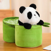 Peluche panda mignonne et son bambou Endormi