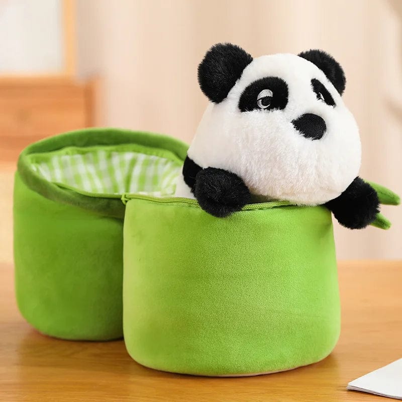 Peluche panda mignonne et son bambou Glouton