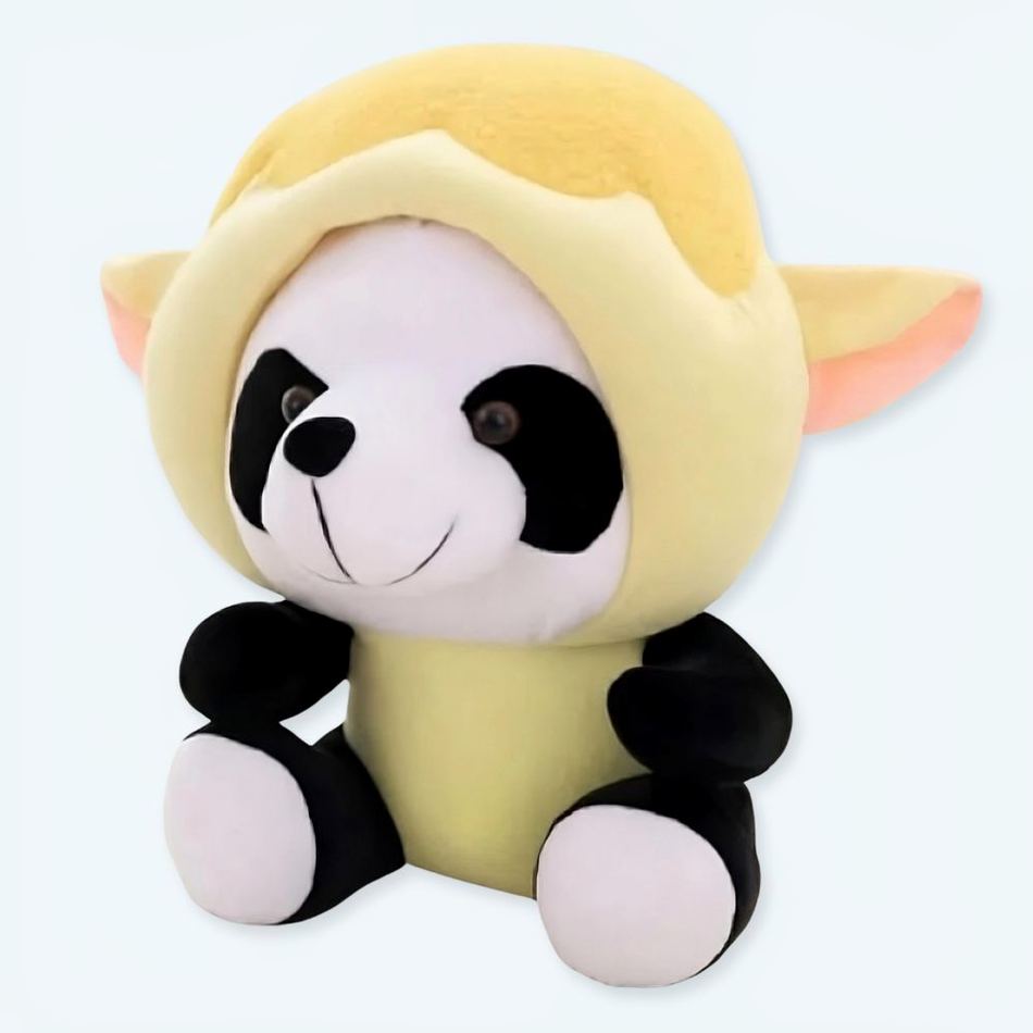 Peluche panda mouton déguisement doux enfant amusant 20cm La compagnie de la peluche