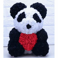 Peluche panda rose rouge douce câline décoration enfant La compagnie de la peluche