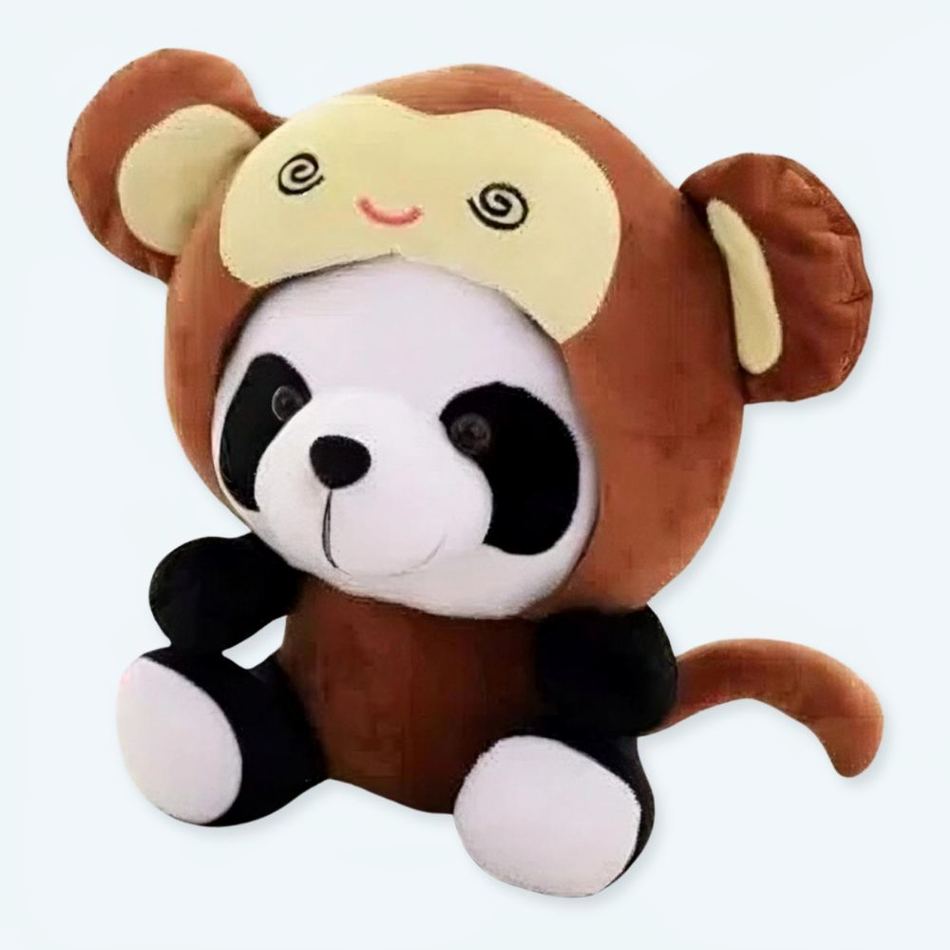 Peluche panda singe déguisement doux enfant câlin 20cm La compagnie de la peluche