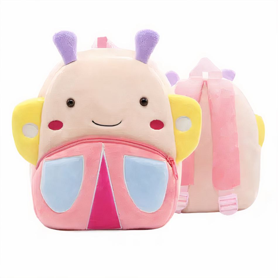 Peluche papillon doux sac à dos enfant coloré fun La compagnie de la peluche
