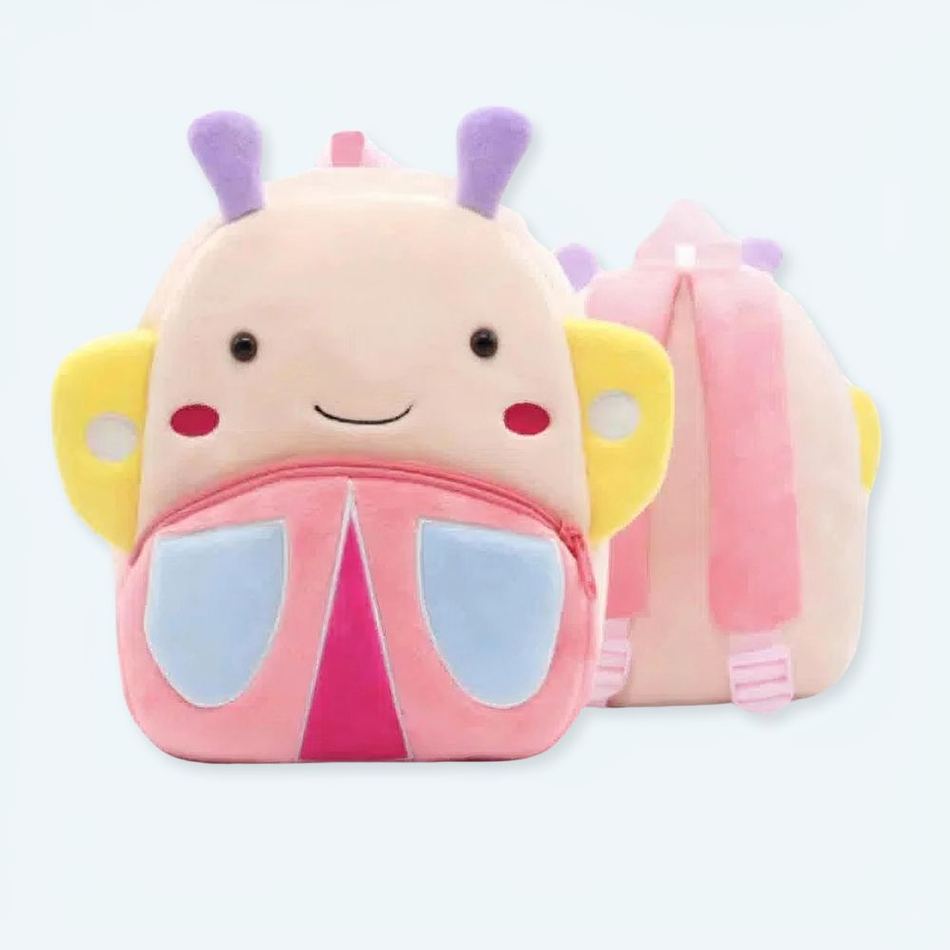Peluche papillon doux sac à dos enfant coloré fun La compagnie de la peluche