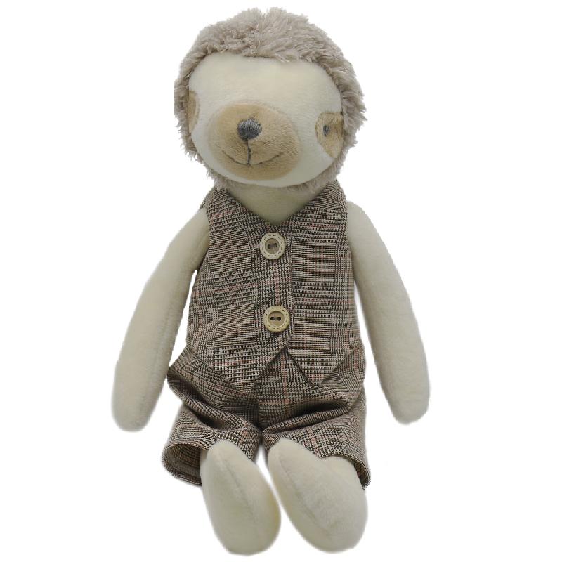 Peluche paresseux beige câlin doux chambre enfant beige La compagnie de la peluche