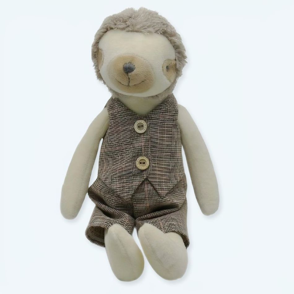 Peluche paresseux beige câlin doux chambre enfant La compagnie de la peluche