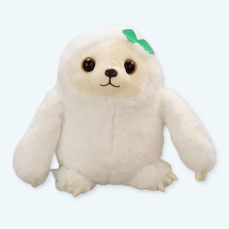 Peluche paresseux blanc doux câlin animal mignon chambre 40cm La compagnie de la peluche