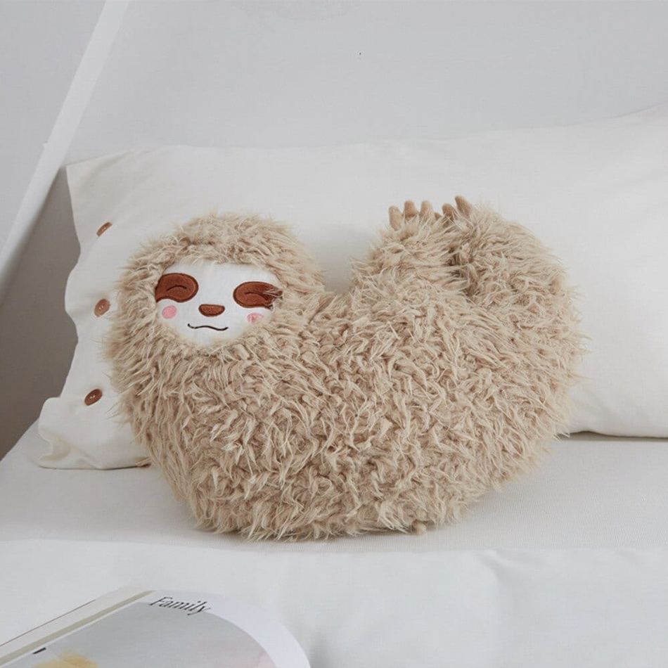 Peluche paresseux cœur enfant doux confortable câlin La compagnie de la peluche