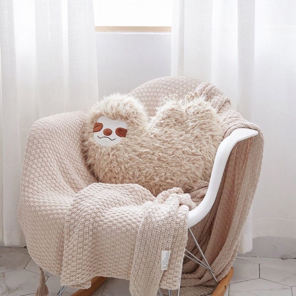Peluche paresseux cœur enfant doux confortable câlin La compagnie de la peluche