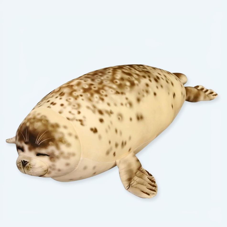 Peluche phoque XXL réaliste douce hiver câlin déco La compagnie de la peluche