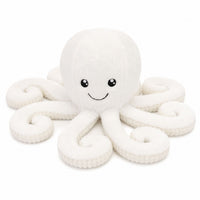 Peluche pieuvre contente et colorée 18cm / Blanc