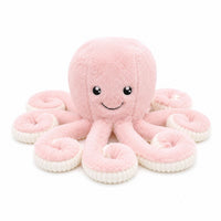 Peluche pieuvre contente et colorée 18cm / Rose