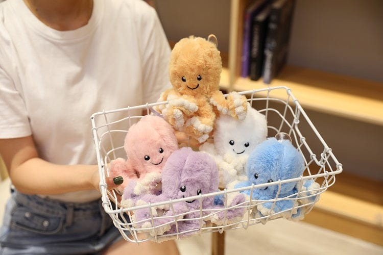 Peluche pieuvre contente et colorée