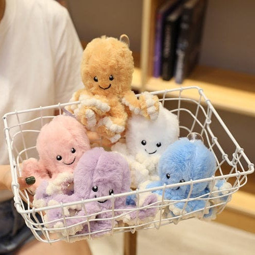 Peluche pieuvre contente et colorée