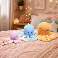 Peluche pieuvre contente et colorée