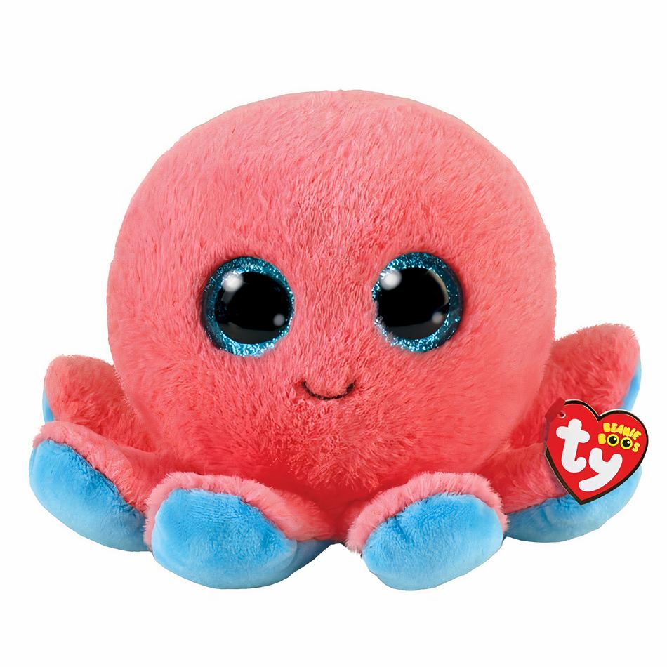 Peluche pieuvre corail doux enfant océan câlin La compagnie de la peluche
