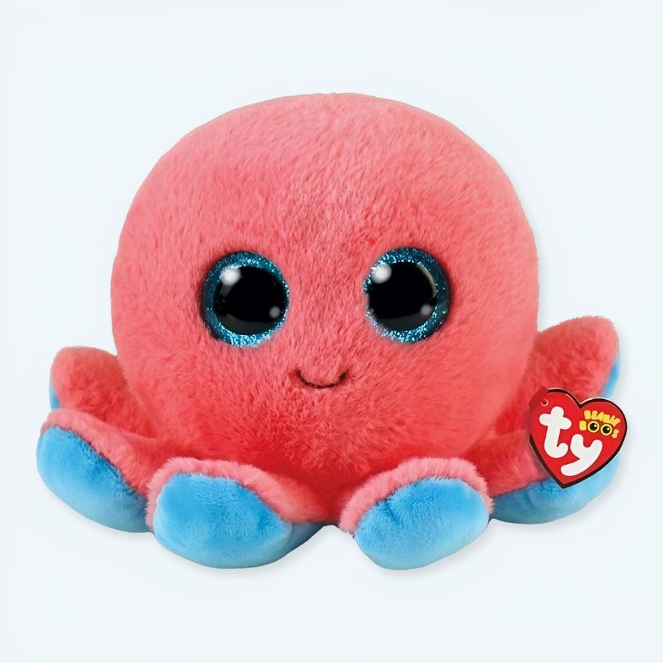 Peluche pieuvre corail doux enfant océan câlin La compagnie de la peluche